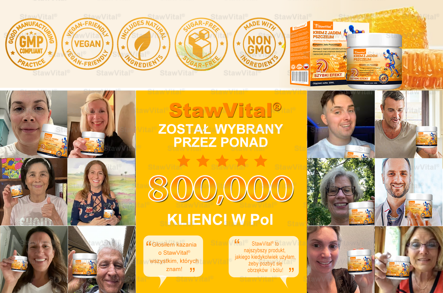 𝑺𝒕𝒂𝒘𝑽𝒊𝒕𝒂𝒍® Krem z jadem pszczelim na regenerację stawów 🏃‍♀️ (ekstrakt z pszczoły nowozelandzkiej – opracowany z myślą o osobach z problemami ze stawami i bólem stawów)