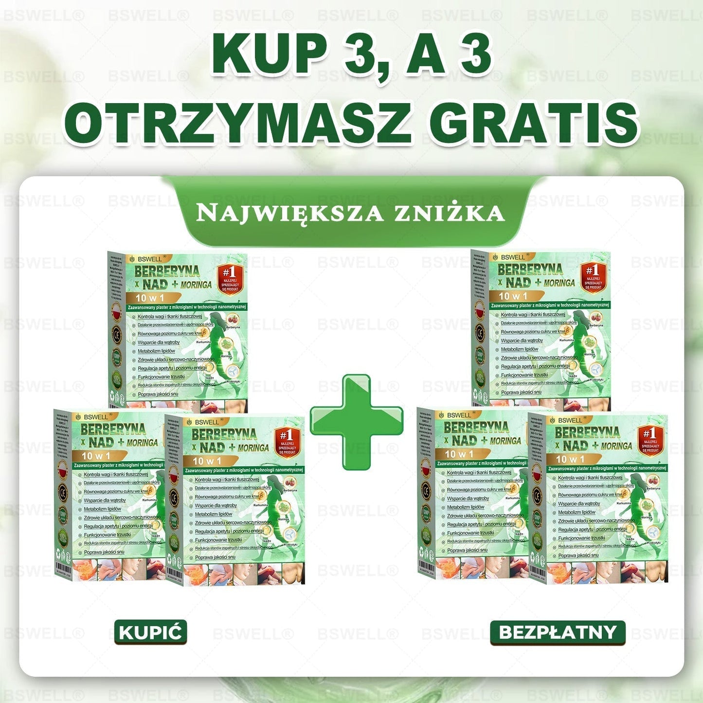 🫀 BSWELL® Nano mikroigłowy plaster wyszczuplający (Raz dziennie, efekty już po 28 dniach ✅ Wspiera odchudzanie, serce, cukrzycę, sen, jelita, stawy i więcej.