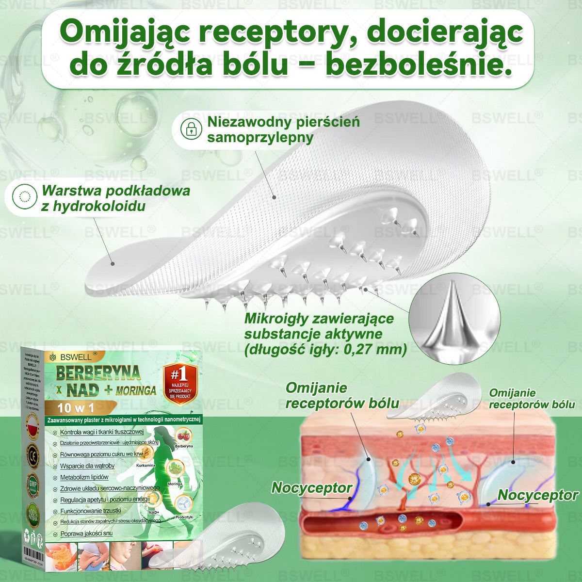 🫀 BSWELL® Nano mikroigłowy plaster wyszczuplający (Raz dziennie, efekty już po 28 dniach ✅ Wspiera odchudzanie, serce, cukrzycę, sen, jelita, stawy i więcej.