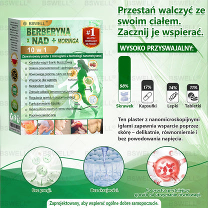🫀 BSWELL® Nano mikroigłowy plaster wyszczuplający (Raz dziennie, efekty już po 28 dniach ✅ Wspiera odchudzanie, serce, cukrzycę, sen, jelita, stawy i więcej.