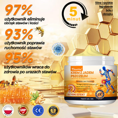 𝑺𝒕𝒂𝒘𝑽𝒊𝒕𝒂𝒍® Krem z jadem pszczelim na regenerację stawów 🏃‍♀️ (ekstrakt z pszczoły nowozelandzkiej – opracowany z myślą o osobach z problemami ze stawami i bólem stawów)